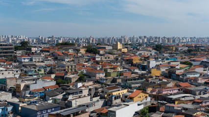 Naklejka premium Aerial view of east zone of São Paulo, Brazil