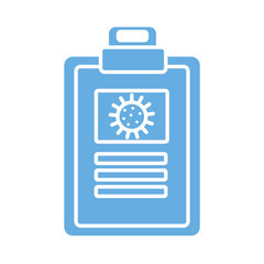clipboard with covid19 medical order line style