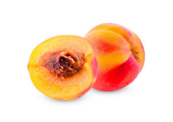 nectarine isolated on white background