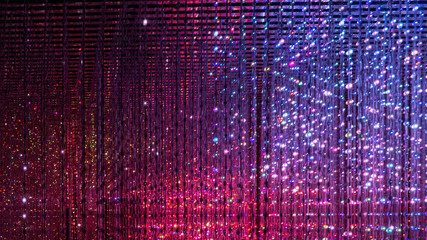 Colorful LED Lights spectrum display with back background