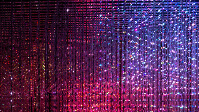 Colorful LED Lights spectrum display with back background