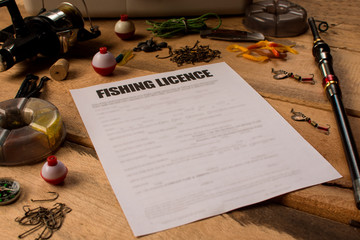 fish and hunt topic: license and permission to fish. legal procedures, regulations for daily,...