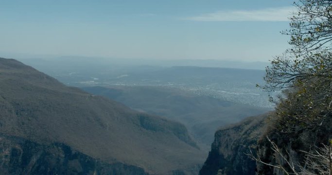 View of Distant Capital City of Tuxtla Gutierrez from Canon del Sumidero Canyon