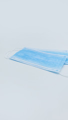 Medical mask, prevention of influenza. Protective mask for health care use on white background. medical health care object