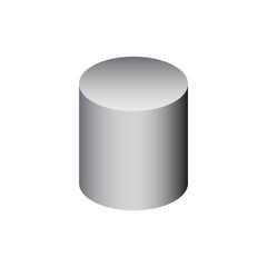 Metal or steel rod bar vector icon. Round profile cross section shape. That alloy of iron from steel production industry and metallurgy. For sawing, turning, milling, drilling and grinding to product.