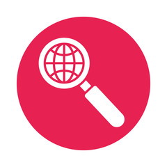 sphere browser in magnifying glass line style