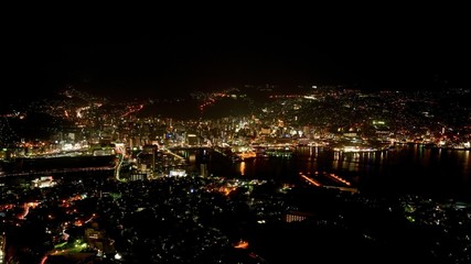 Fototapeta na wymiar 展望台から見た長崎市内の夜景＠長崎
