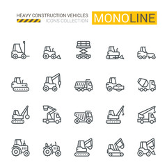 Industrial Vehicles Icons.