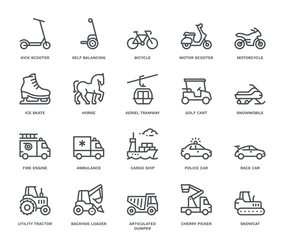 Transportation Icons. - obrazy, fototapety, plakaty