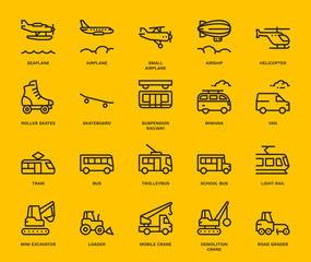Transportation Icons, side view, part IV.