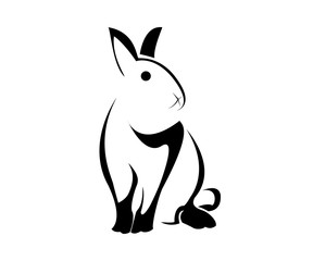 Fototapeta na wymiar Rabbit vector art logo design
