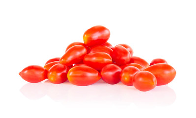 Cherry tomatoes isolated on white background, food healhty concept