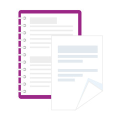 notebook diary document isolated icon vector illustration design