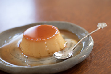 自宅で手作りしたプリン