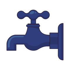 water tap faucet isolated icon