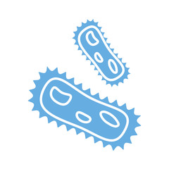 infected cell dividing with covid19 line style icon