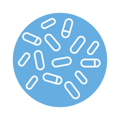 bacteria culture line style icon