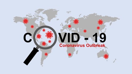 Illustration of Stop Covid-19. COVID-19 prevention design background