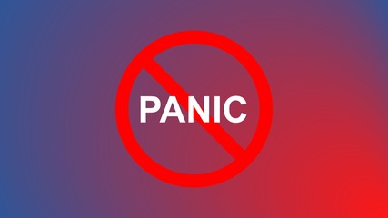 Illustration of don't panic symbol for Covid-19 concept.