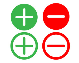 Obraz premium プラス、マイナスアイコン