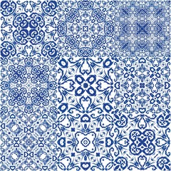 Ornamental azulejo portugal tiles decor.