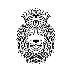 Lion face logo, sketch for your design