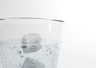 Cold water in the glass