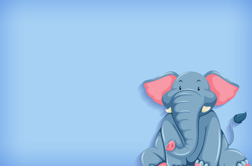 Background template design with plain color and elephant