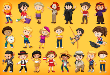 Large set of children doing different activities