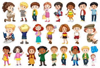 Large set of children doing different activities