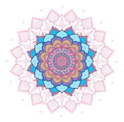 Mandala pattern design on white background