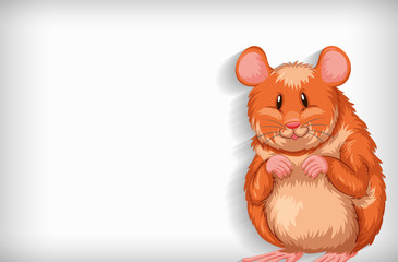 Background template with plain color and cute hamster