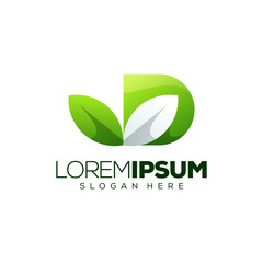 leaf logo design vector illustration