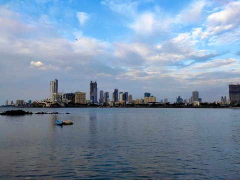 Mumbai view through Haji Ali darga