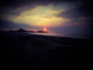 atardecer en la playa