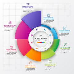 Business infographics 8 steps,Abstract design element,Vector illustration.