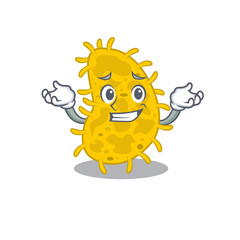 Obraz premium A picture of grinning bacteria spirilla cartoon design concept