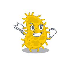 Obraz premium A dazzling bacteria spirilla mascot design concept with happy face