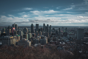 Montreal Skyline during Dark Weather 