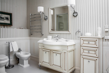 interior of hotel modern bathroom