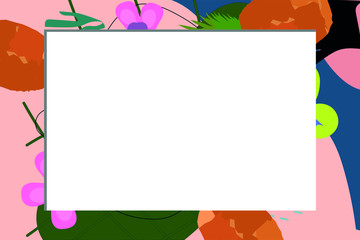 Abstract photo frame. Empty space for photos