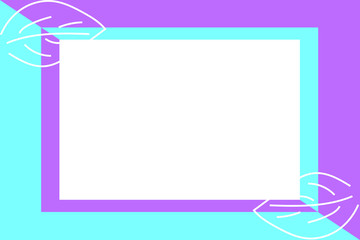 Photo frame with two overlapping colors. A blank space for a photo. Vector.
