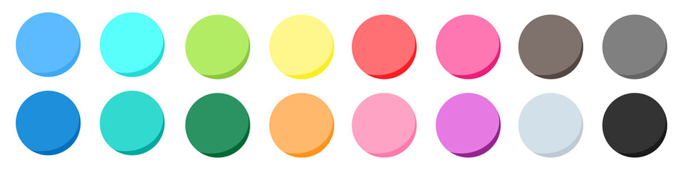 Colorful buttons set icon for web design, apps and indographics