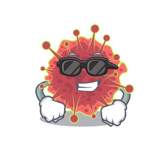 Cool coronaviridae cartoon character wearing expensive black glasses