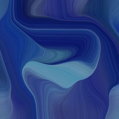 elegant dynamic square graphic. smooth swirl waves background design with midnight blue, steel blue and teal blue color