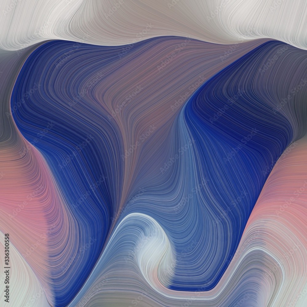 Poster elegant landscape orientation graphic with waves. smooth swirl waves background illustration with da