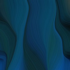 elegant dynamic square graphic. modern waves background illustration with very dark blue, teal green and strong blue color