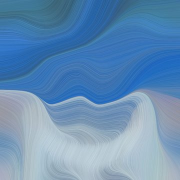 elegant background square graphic with steel blue, pastel blue and light slate gray color. modern soft curvy waves background illustration © Eigens