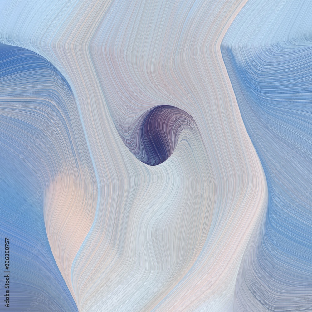 Poster elegant landscape orientation graphic with waves. elegant curvy swirl waves background design with pastel blue, cadet blue and teal blue color
