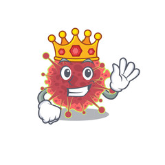 A Wise King of coronaviridae mascot design style